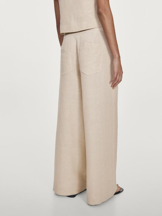 Buttoned linen blend waistcoat