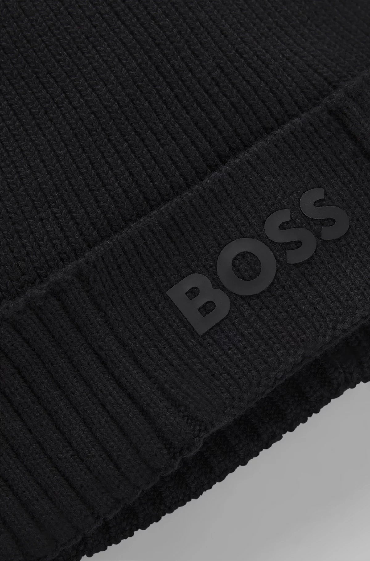 LOGO-DETAIL BEANIE HAT IN COTTON AND VIRGIN WOOL
