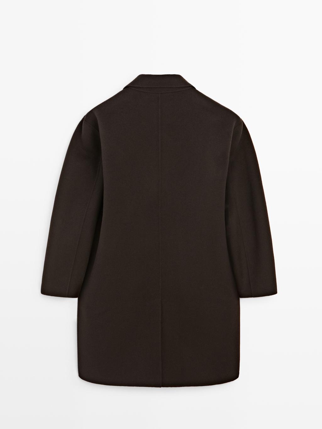 Long wool blend coat