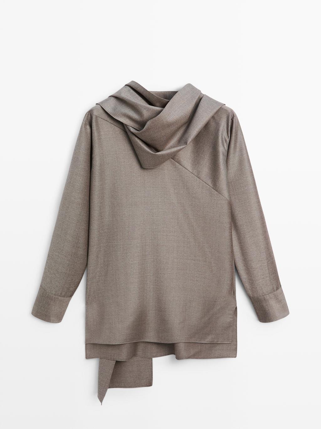 Blouse with tie neck - LIMITED