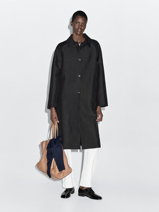 Long wool blend coat