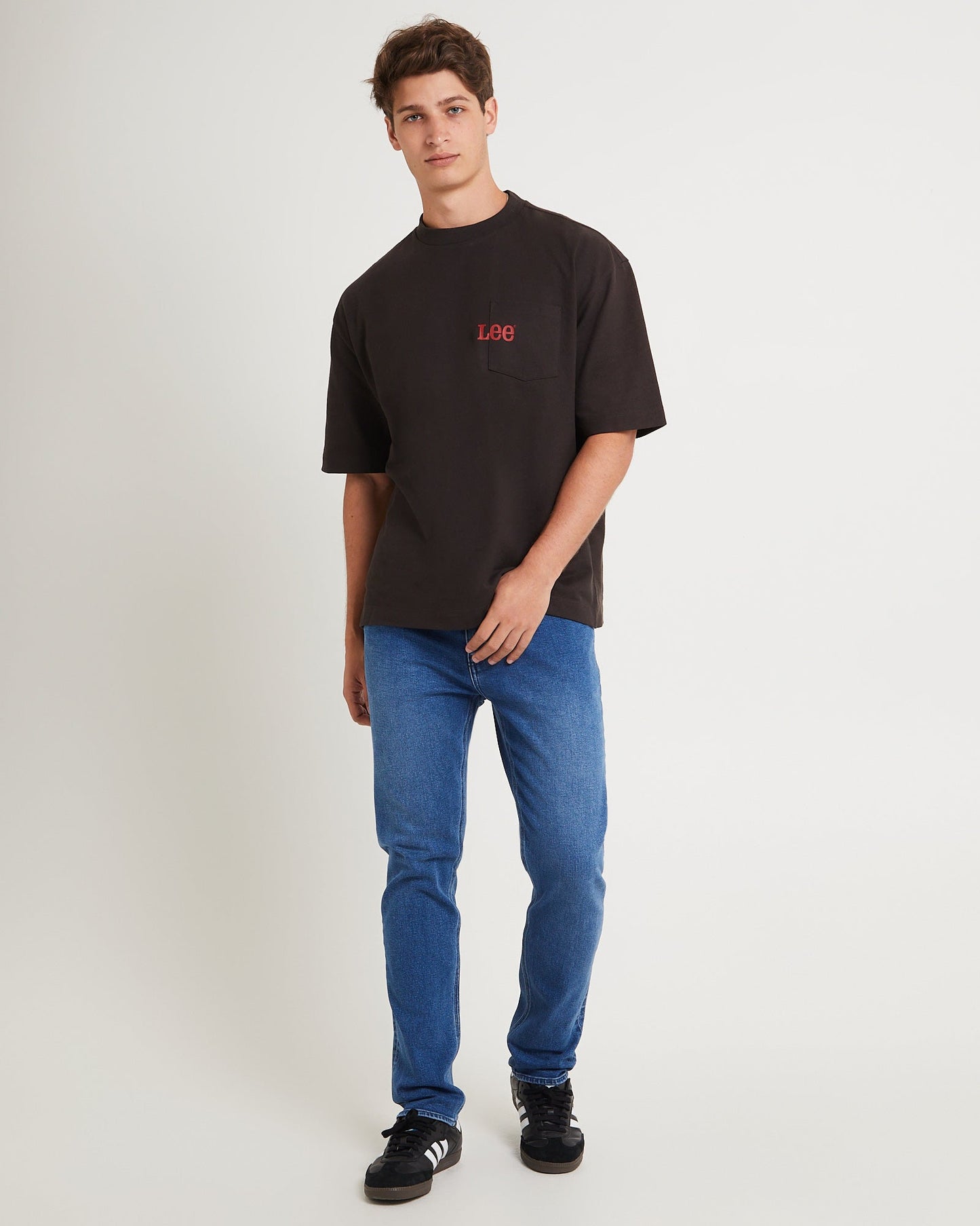 L-Three Relaxed Tapered Denim Jeans Maker Indigo