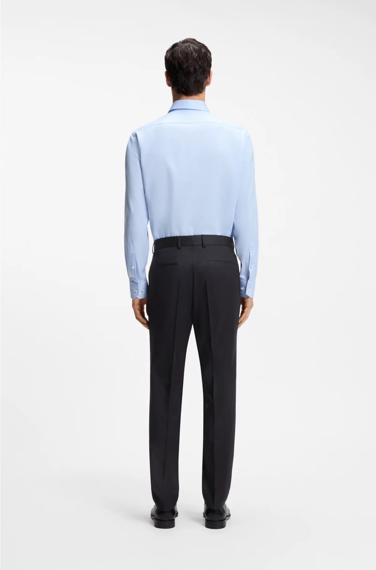 SLIM-FIT TROUSERS IN VIRGIN-WOOL SERGE