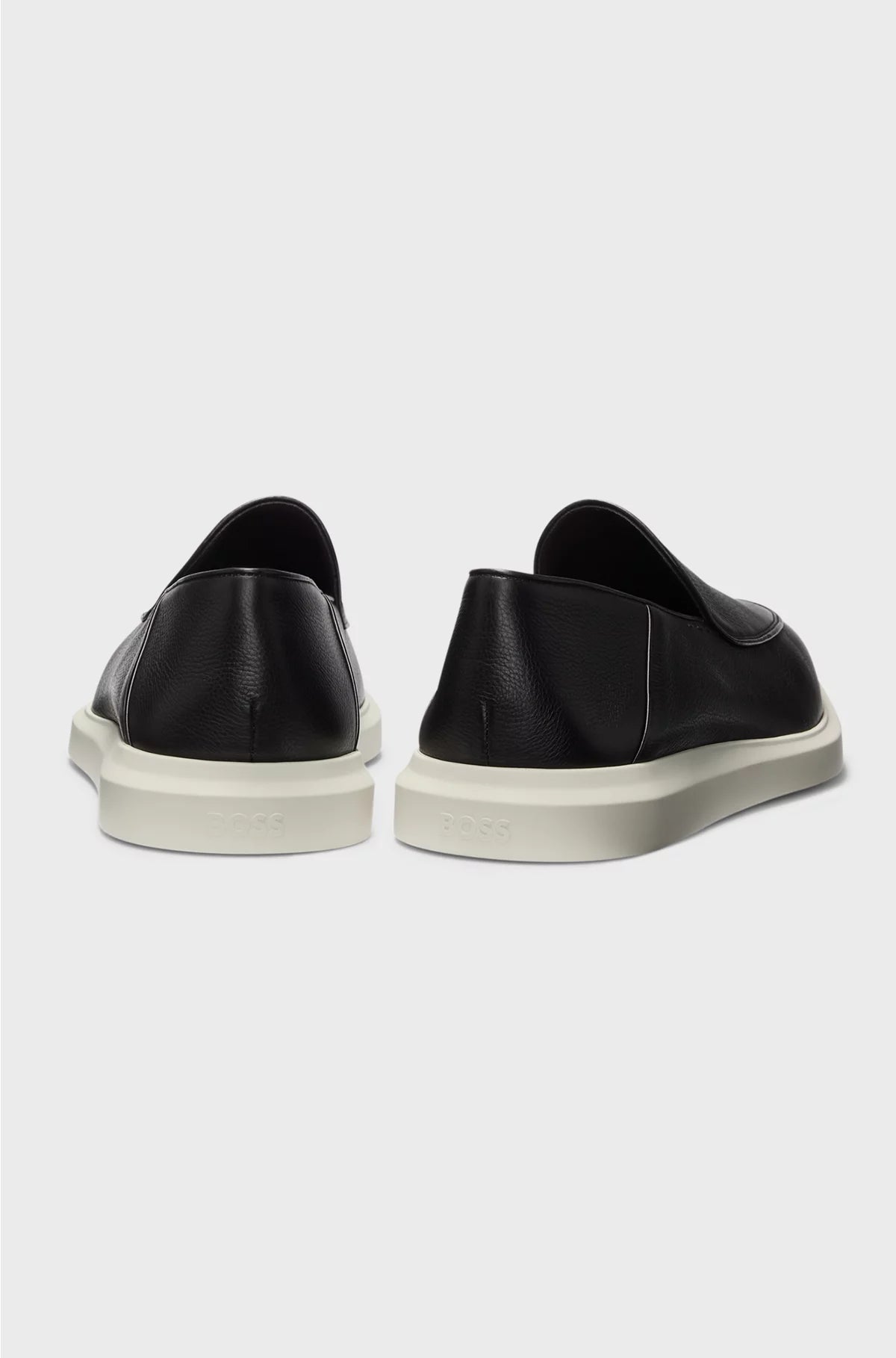 LEATHER LOAFERS WITH RUBBER OUTSOLE